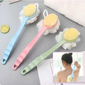 Long-Handle Body Bath Brush & Loofah Set — Pack of 2