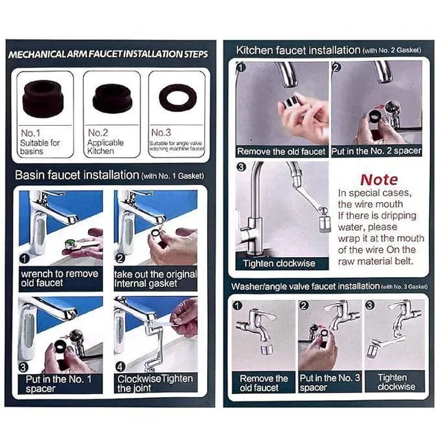 2-Mode Kitchen Tap Splash Filter & Faucet Extender